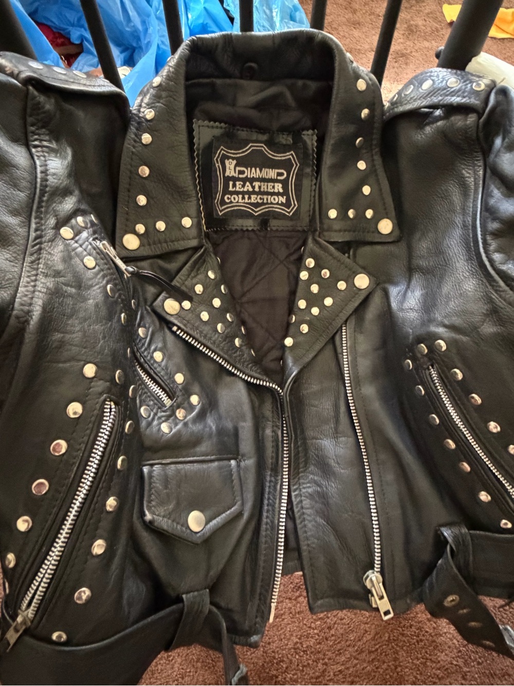 Black Studded Leather Jacket vintage